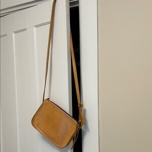 Madewell Tan Leather Crossbody Camera Bag